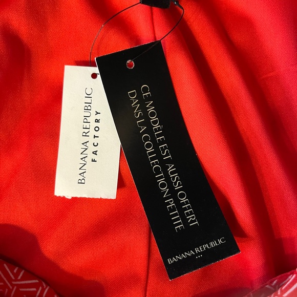 Banana Republic Sleeveless Red Patterned Mini Dress, Size 6 NWT - Picture 8 of 16